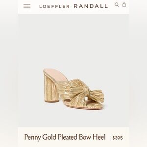 Loeffler Randall Penny Gold Heels- Worn once, original box